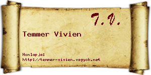 Temmer Vivien névjegykártya